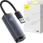 Baseus WKQX000113 Lite Series Síťový adaptér USB-A (M) - RJ45 (F) šedá / 1000Mbps