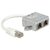 DeLock Rozdvojka RJ45 (M) - 2x RJ45 (F) 0.15m šedá