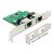 DeLock PCI-E x1 Síťová karta 2x GLAN RJ45 (F)