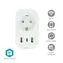 Nedis SmartLife Chytrá Zásuvka / Wi-Fi / IP21 / Měřič výkonu / 3680 W / 2x USB / 0 - 55 °C / Android 