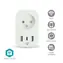 Nedis SmartLife Chytrá Zásuvka / Wi-Fi / IP21 / Měřič výkonu / 3680 W / 1x USB-C / 2x USB 
