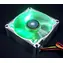 AeroCool Aerofan ALU-Quad Green / Hliníkový svítící ventilátor / 80X80X25mm 