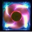 AeroCool AeroFans UV LED modro-oranžová / 80mm / ventilátor / 80X80X25mm