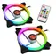 RAIJINTEK Iris 14 Rainbow RGB-2 černá / 2x140 mm / 30.8 dB @ 1500 RPM / 61 CFM / RGB / 4-pin PWM