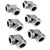 RAIJINTEK Pelias silver - D140906 6 ks stříbrná / pro 14mm HardTube / G1/4" / 90° úhel 