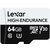 Lexar High-Endurance microSDHC/SDXC 64 GB / UHS-I V30 / U3 / Class 10 / rychlost čtení 100MBs / zápis 35MBs
