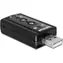DeLock Externí zvuková karta USB 2.0 A - 2x 3.5mm jack černá