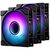 PHANTEKS M25 Gen2 PWM D-RGB 3ks černá / 120mm / Hydraulic Bearing / 35.13 dB @ 2000 RPM / 72.72 CFM / 4-Pin PWM + 3-Pin