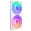 NZXT F240 RGB CORE bílá / 2x 120mm / Fluid Dynamic Bearing / 30 dB @ 2400 RPM / 75.12 CFM / 4-pin PWM + 4-pin rgb