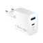 Forever GaN TC-06-65AC Rychlonabíječka do sítě bílá / 1x USB-C 1x USB 65W / PD / QC 