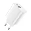 Forever LS-04 QC PD 20W Rychlonabíječka do sítě bílá / 1x USB-A 1x USB-C / QC 