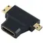 PremiumCord Adaptér HDMI na mini HDMI typ C a micro HDMI typ D