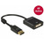 Delock adaptér Displayport 1.2 samec <-> DVI samice 4K aktivní černá