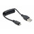 Gembird micro USB 2.0 kabel / 0.6m / stočený / černý