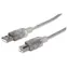 Manhattan Hi-Speed USB 2.0  Kabel A-B M/M / 1.8m / stříbrný