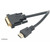AKASA AK-CBHD06-20BK / redukce / DVI-D na HDMI / pozlacené kontakty / 2m