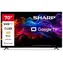 70" SHARP 70HP5265E černá / 3840 x 2160 / QLED / HDMI / USB / Wi-Fi / DVB-T&T2&C&S&S2 / repro 24W