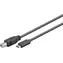 MicroConnect Propojovací kabel USB-C 3.1 M - USB-B 2.0 M / 480 Mbit/s / 1m / černá