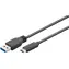 MicroConnect kabel USB3.1 C (M) - USB3.0 A (M) / 0.5m / černá
