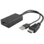 MicroConnect Adaptér HDMI 1.4 - DisplayPort 1.2 M-F / 3840x2160@30Hz / Aktivní / s USB napájením / 0.3m  / černá