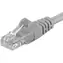 PremiumCord UTP CAT6 0.1m / Patch kabel / RJ45-RJ45 / šedá