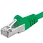PremiumCord SFTP CAT6A 1m zelená / Patch kabel / RJ45-RJ45