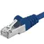 PremiumCord SFTP CAT6A 2m modrá / Patch kabel / RJ45-RJ45
