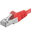 PremiumCord SFTP CAT6A 3m červená / Patch kabel / RJ45-RJ45