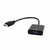 Gembird adaptér HDMI-A (M) na VGA (F) + 3.5 mm audio kabel / černá
