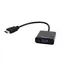 Gembird adaptér HDMI-A (M) na VGA (F) + 3.5 mm audio kabel / černá