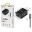 Aligator Chytrá síťová nabíječka 3.4A  kabel pro Apple iPhone & iPad 2A černá/ 2xUSB / smart IC