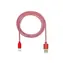 CUBE1 nylon datový kabel USB - USB-C / 2m / červená