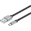 YENKEE YCU 221 kabel USB-A na microUSB-A stříbrná / M-M / délka 1m / 480 Mbs / 2.1A / 5V