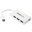 StarTech USB 3.0 HUB 4 porty bílá / 3x USB-A / 1x USB-C / 5 Gbs