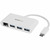 StarTech USB-A Hub 3 porty bílá / 3x USB-A / 1x RJ-45