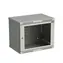 Solarix SENSA-9U-64-11-G / Rozvaděč nástěnný SENSA 9U 400mm / dveře sklo / RAL 7035