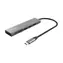 Trust Halyx Fast USB-C Hub & Card reader stříbrná / 3x USB 3.1 / čtečka karet