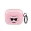 Karl Lagerfeld TPU Glitter Choupette Head Pouzdro pro Airpods 3 růžová