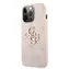 GUESS PU 4G Metal Logo Zadní Kryt pro Apple iPhone 13 Pro růžová