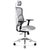 Diablo V-Basic bílo-šedá / ergonomická židle / nastavitelná / síťovaná / pojezdová kolečka / nosnost 150 kg