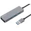 Sandberg SAVER USB-A HUB stříbrná / 1x USB 3.0 / 3x USB 2.0