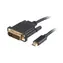 Akasa AK-CBCA10-18BK černá / kabel USB-C na DVI / 4K@60Hz / 1.8m