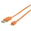 Valueline USB 2.0. kabel - Micro USB 100 cm oranžová