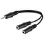 MicroConnect Y adapter minijack 3.5mm (M) - 2x 3.5mm minijack (F) černá