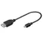 MicroConnect kabel USB2.0 A (F) - microUSB B (M) 0.2m černá / 480Mbit/s