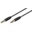 MicroConnect Slim audio kabel 3-pin Jack 3.5mm - Jack 3.5mm 2m černá