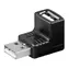MicroConnect zahnutý adaptér do pravého úhlu USB2.0 A (M) - USB2.0 A (F) černá