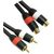 MicroConnect Stereo kabel 2x RCA (M) - 2x RCA (F) 2.5m černá