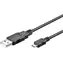 MicroConnect kabel USB2.0 A (M) - microUSB B (M) 3m černá / 480Mbit/s