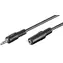 MicroConnect prodlužovací kabel 3-pin Jack 3.5mm (M) - Jack 3.5mm (F) 5m černá
